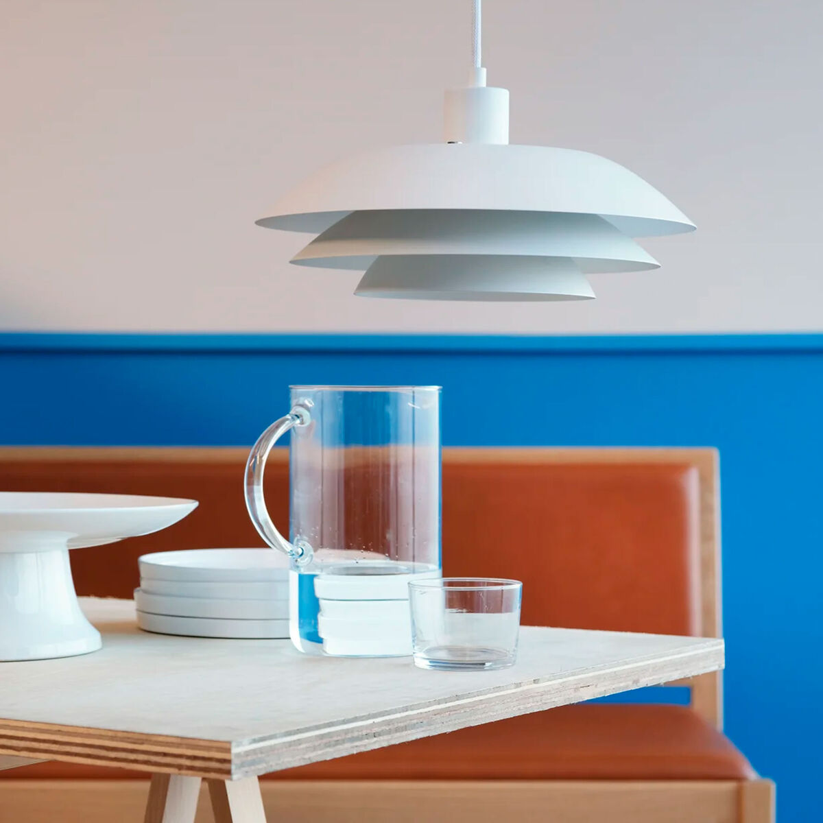 DL45 pendellampe, hvit