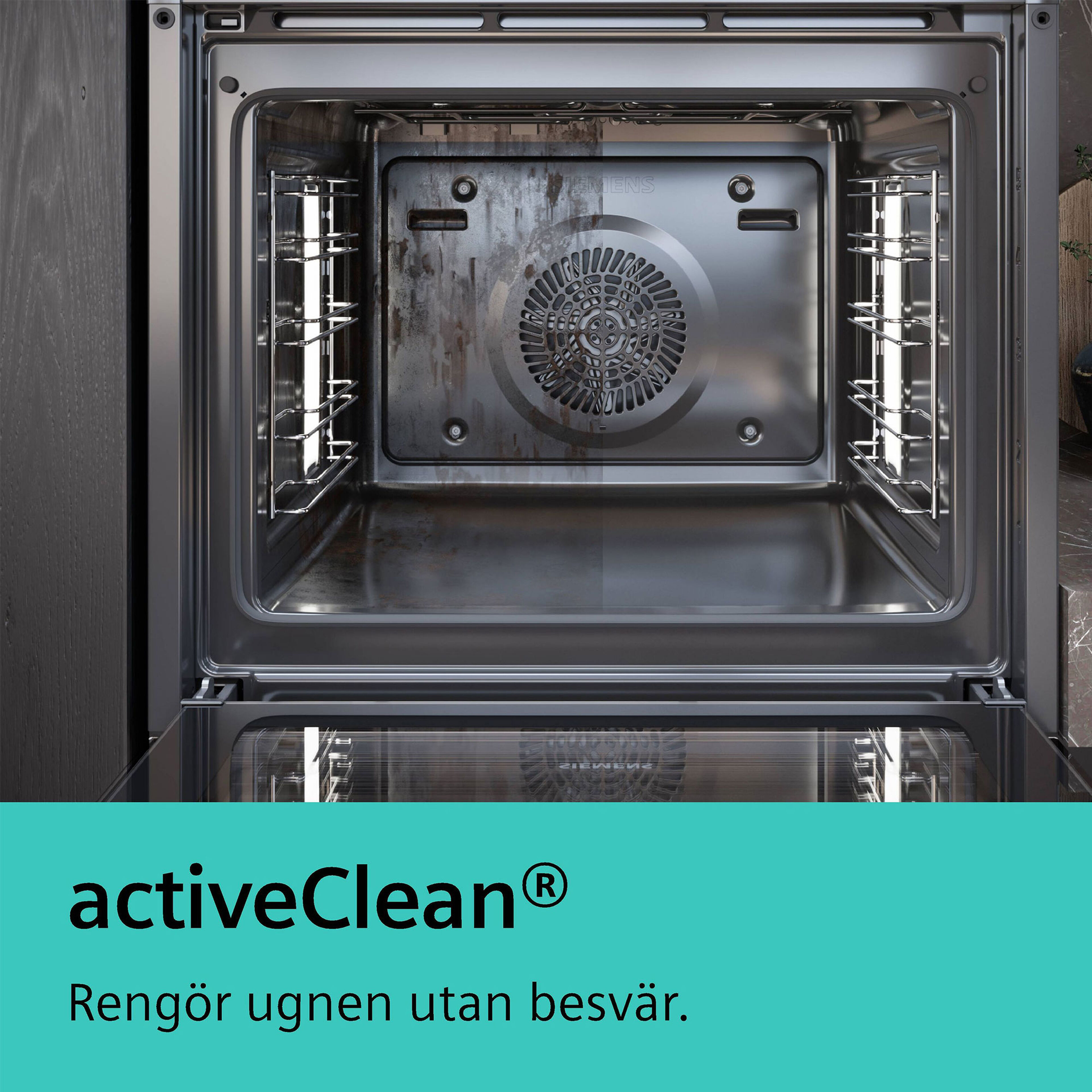 HQ574AER3 inbyggnadsugn 60 × 60 cm, rostfritt stål