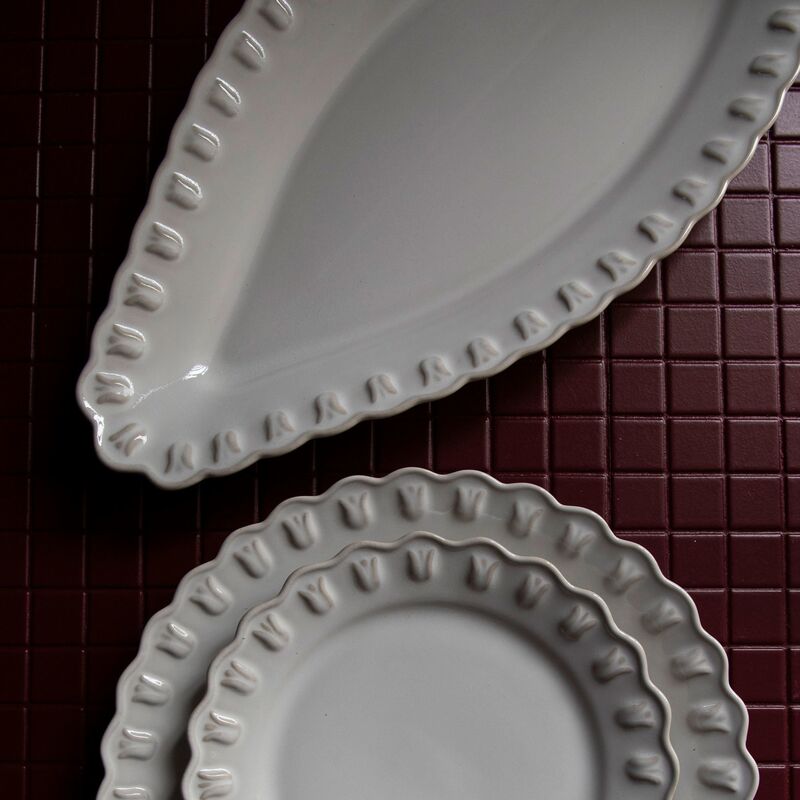 Tulipa ovalt fat, hvit