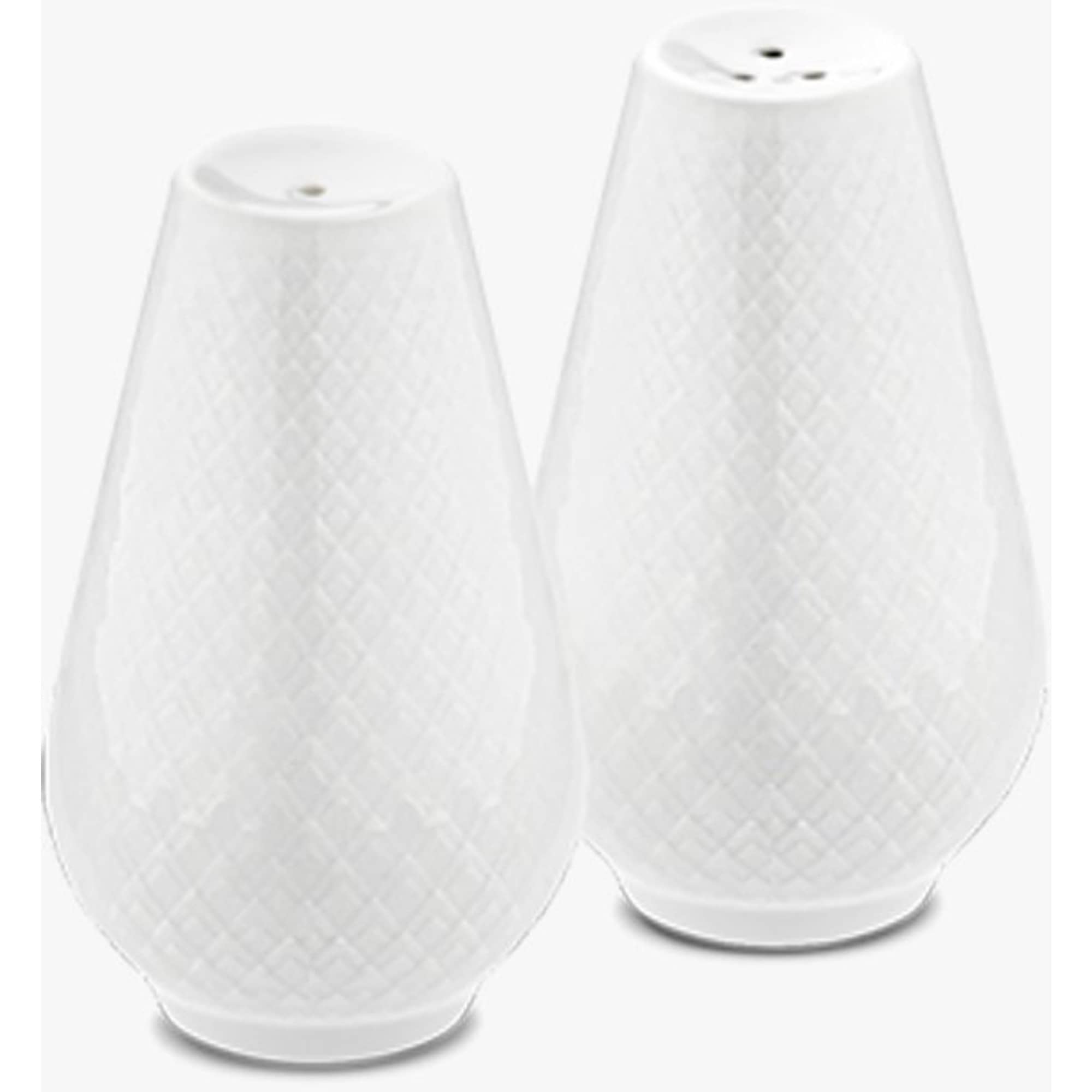 Produktfoto för Lyngby Porcelæn Porcelæn Rhombe Salt- och pepparset H7 vit porslin 2