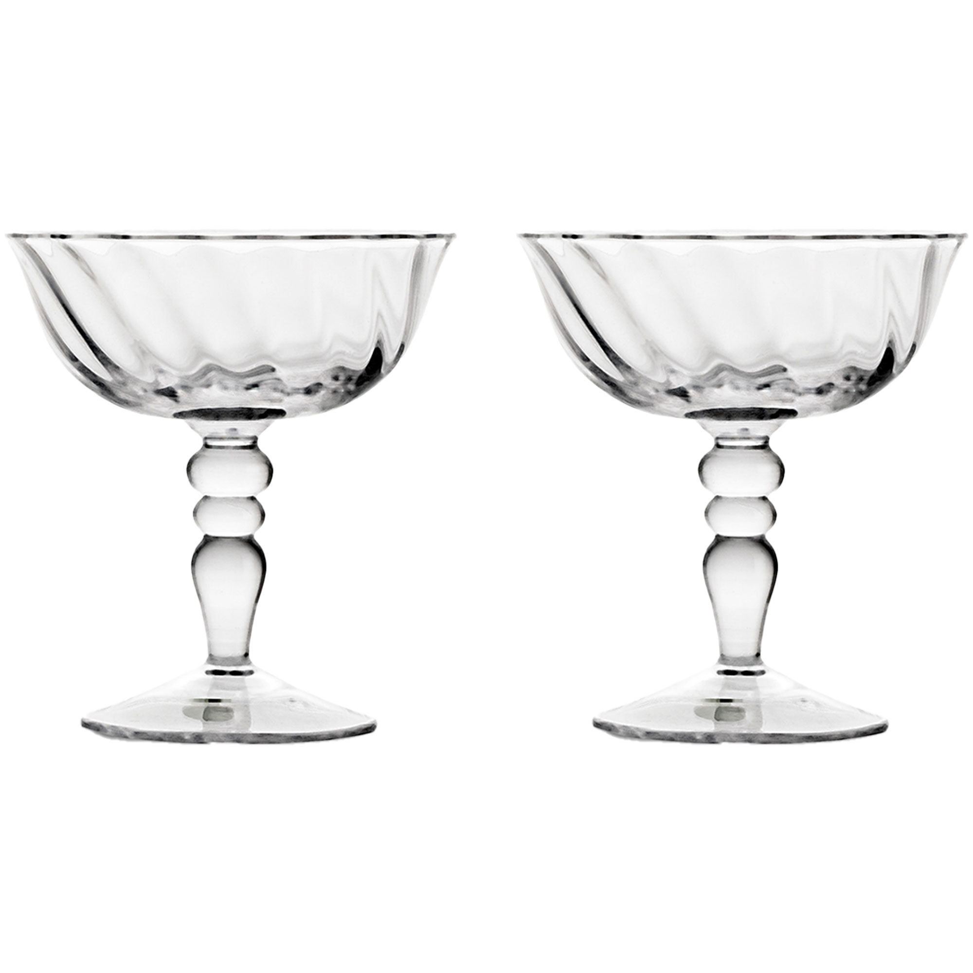 Italian Opacity coupeglas 15 cl, klar, 2 stk.