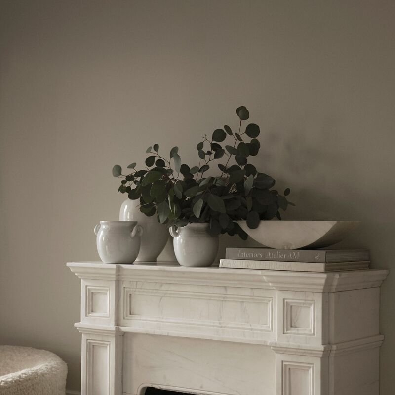 Krus, 1 liter, stentøj, hvid