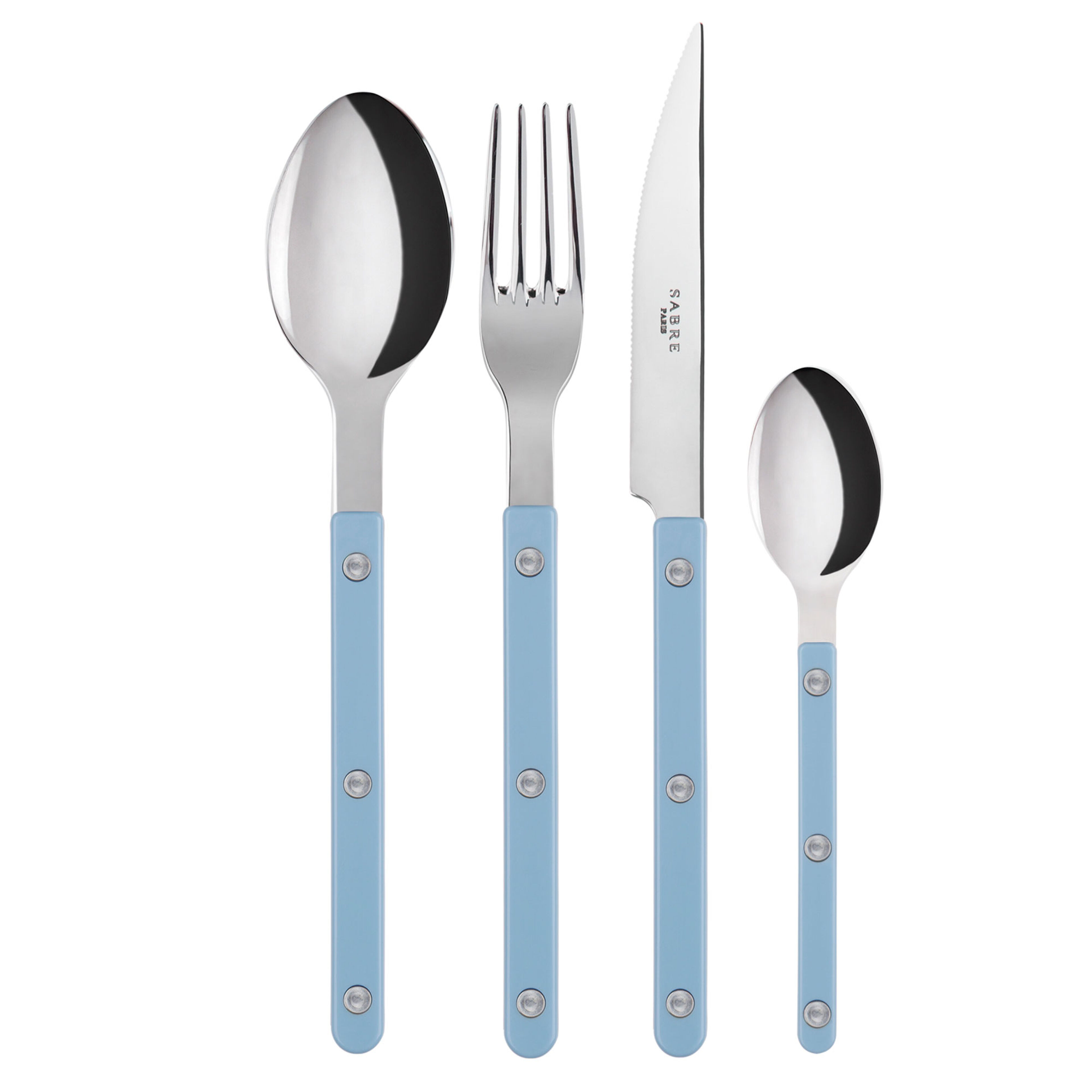 Sabre Bistrot Solid aterinsetti 4 osaa, pastellinsininen