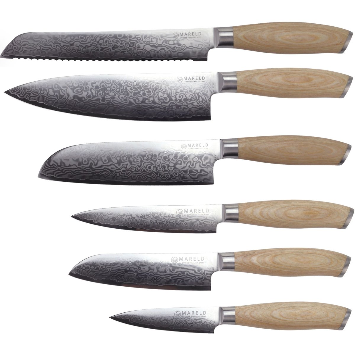Akio knivset, 6 delar