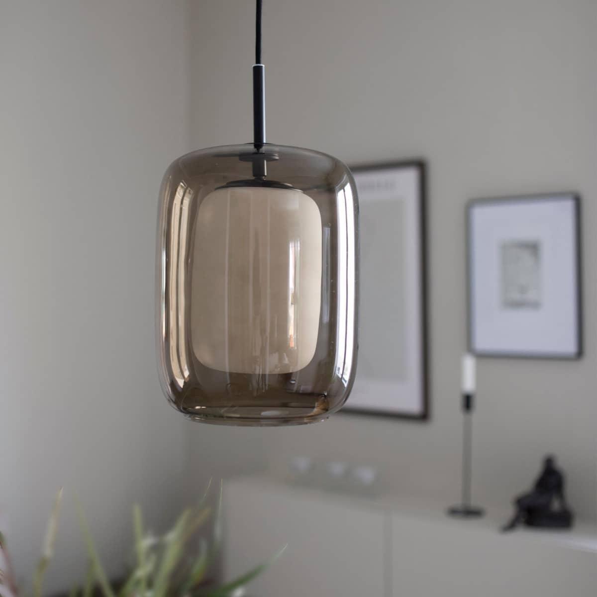 Cuboza takpendel, 20 cm, brun/hvit