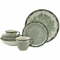 Ostindia Floris djup tallrik 22 cm, grön