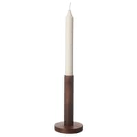 Ljusstake i trä 15 cm, mörkbrun