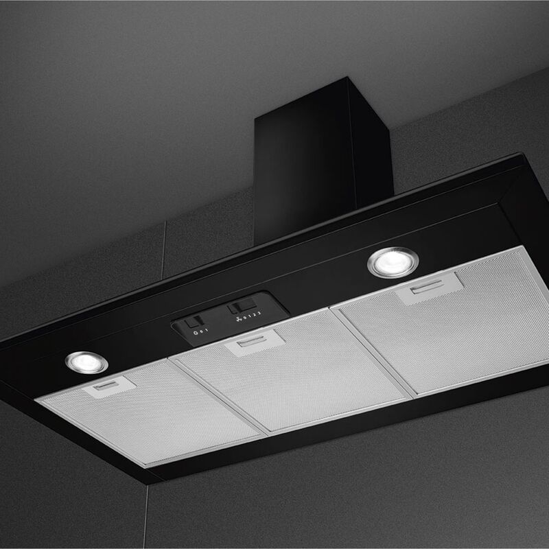 KSED95NEE 90cm Vægmonteret Emhætte, Sort