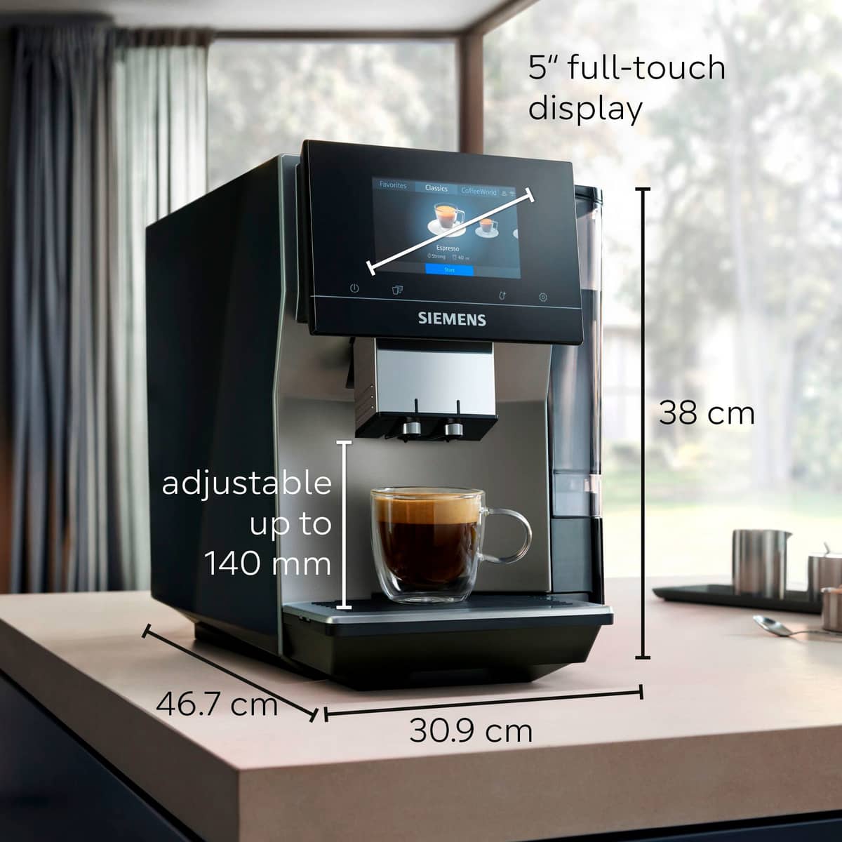 EQ700 Classic Morgondis helautomatisk kaffemaskin 2,4 liter