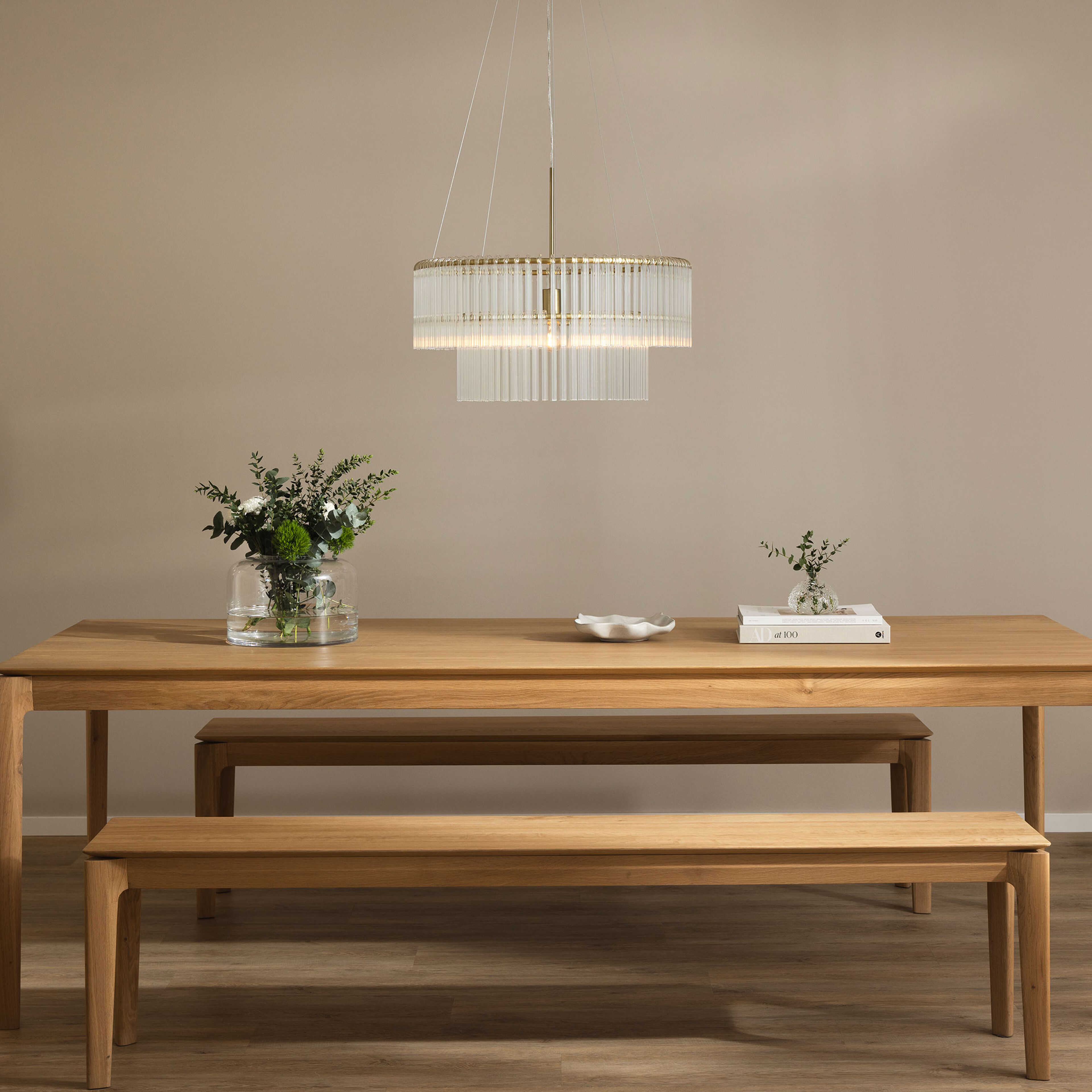 Globen Lighting Hook pendellampe 60 cm, klar/messing