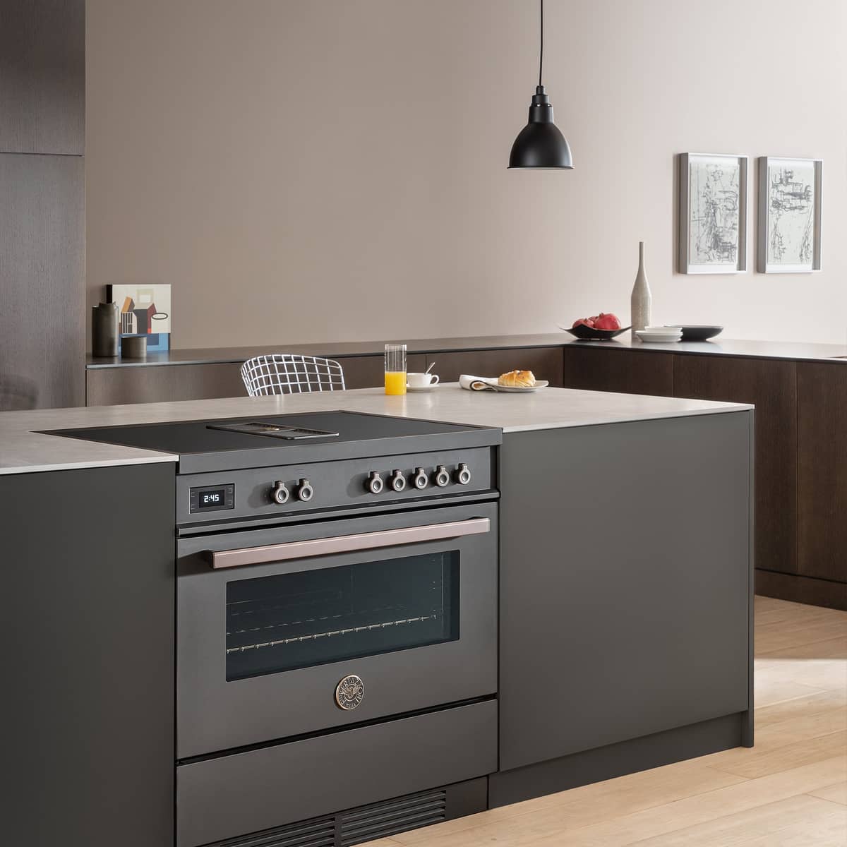 PROCH94I1ECAT Spis med integrerad fläkt 90 cm, carbonio
