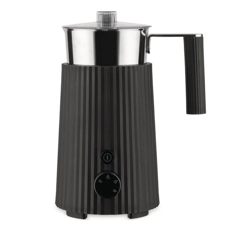 Plissé induktionsmjölkskummare, svart