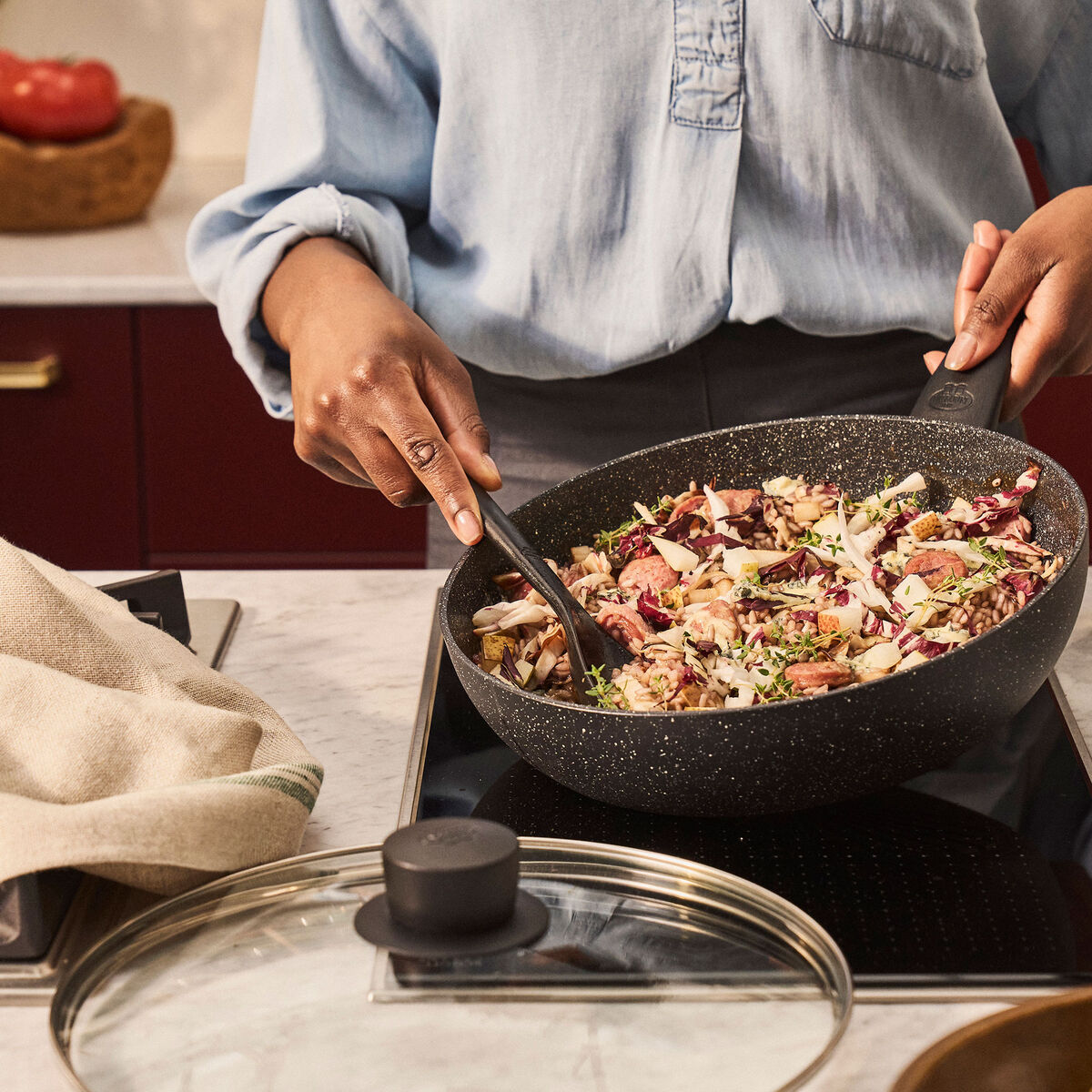 Vipiteno traktørpanne med lokk 28 cm, aluminium