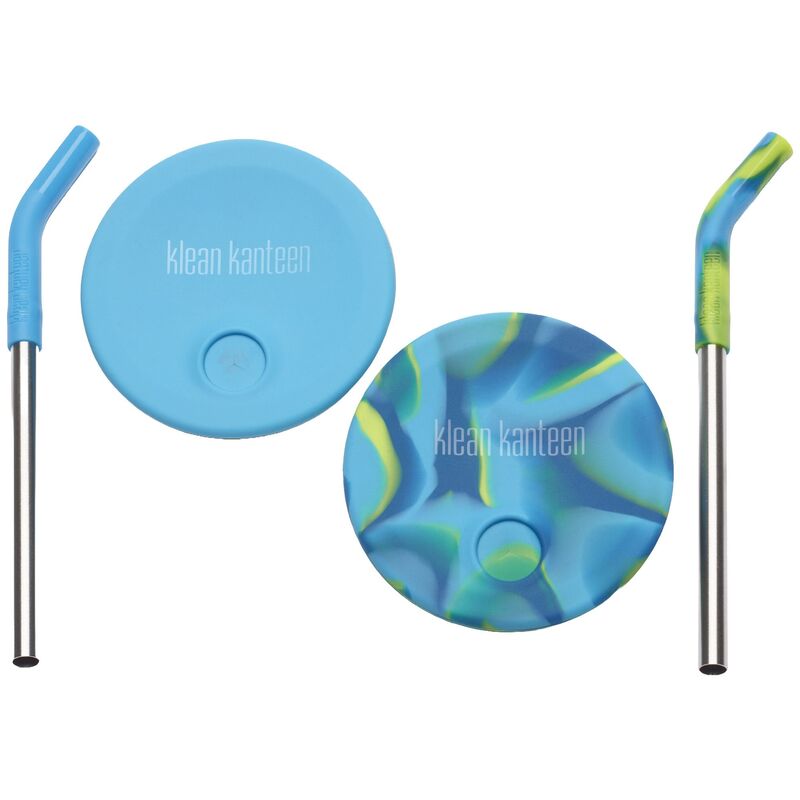 Kid Cup Straw Lid pillikansi blue tie dye, 2 kpl