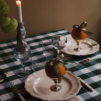 Elsa dug 330×145 cm, grøn/beige