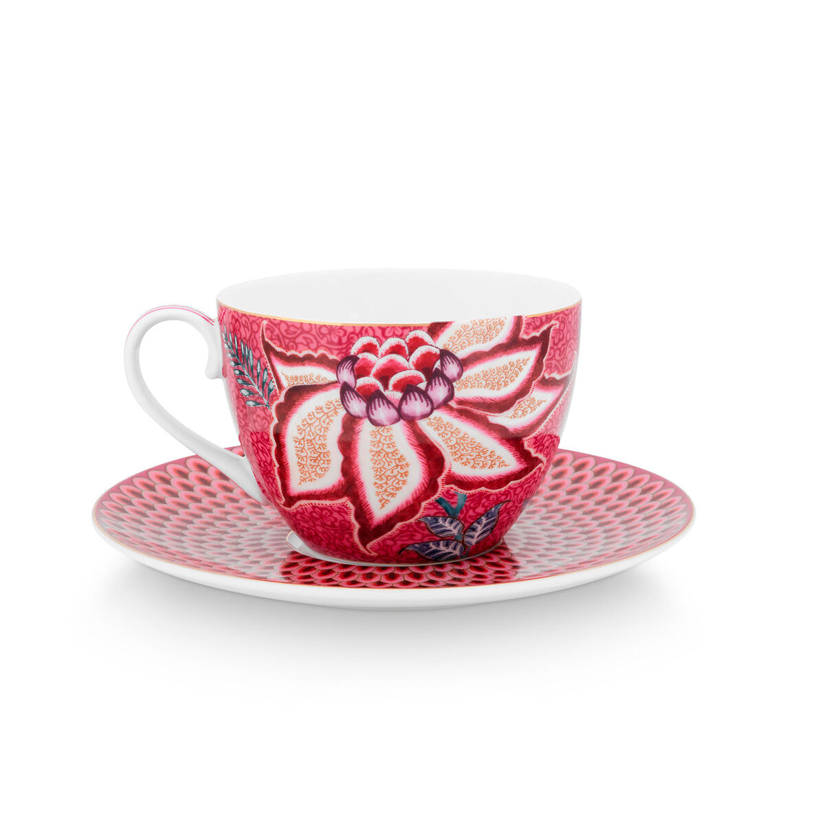 PIP Studio Flower Festival cappucinokopp 2-pack, rosa