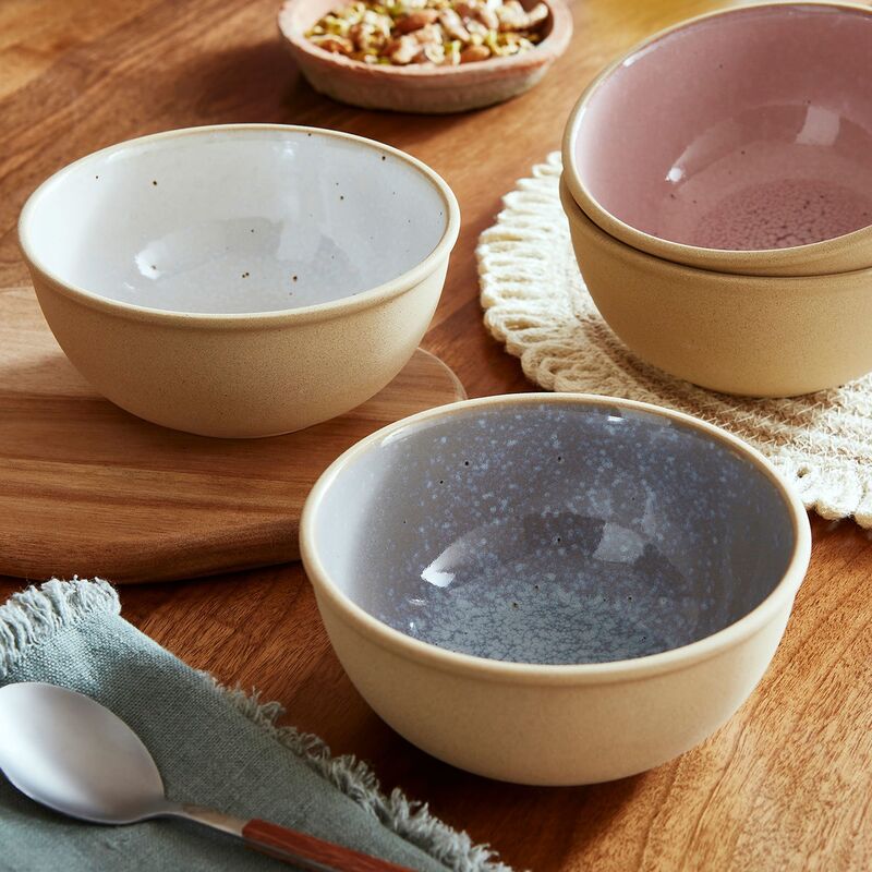 Minerals skål Ø15 cm, aquamarine, 4 stk.