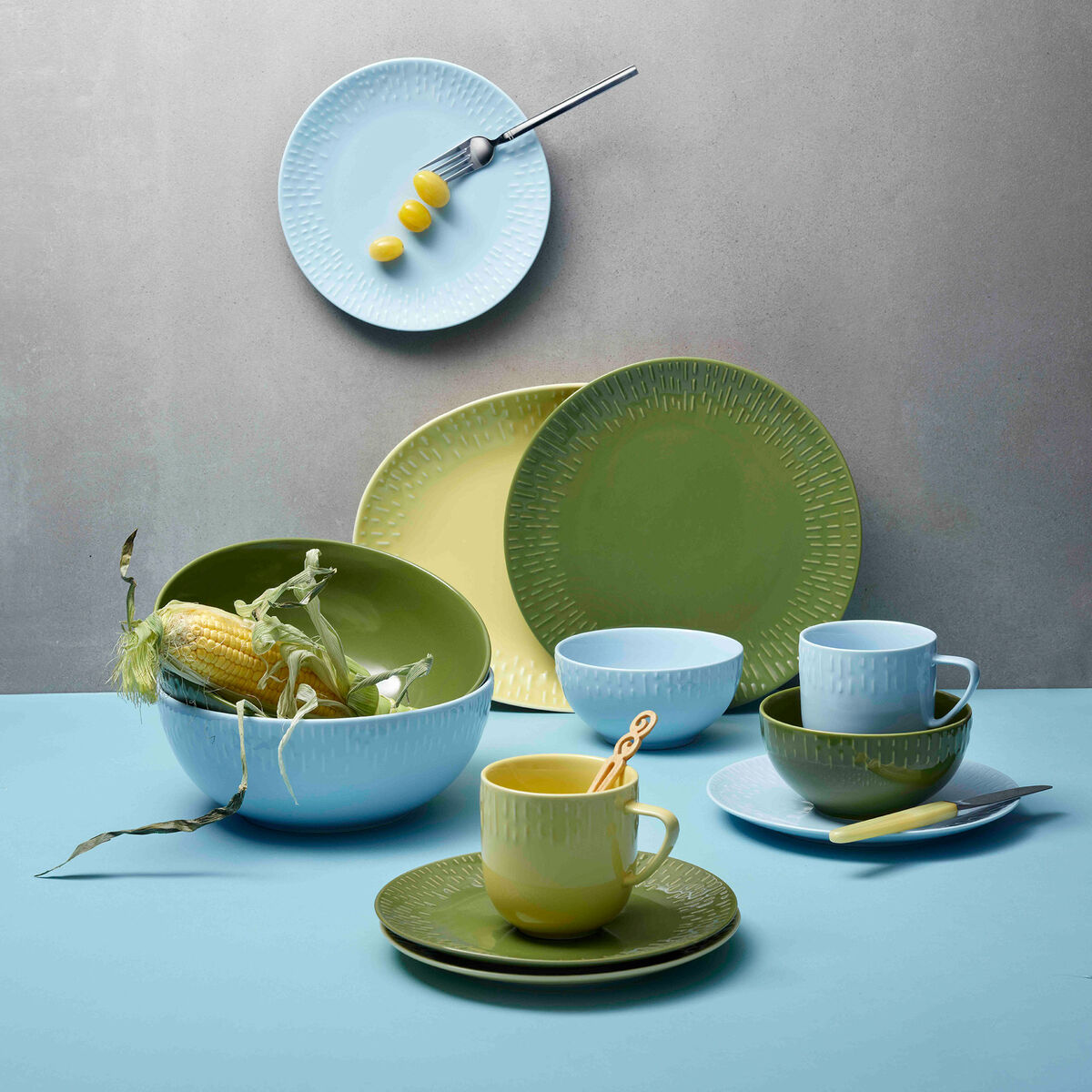 Confetti desserttallerken 21 cm, olive