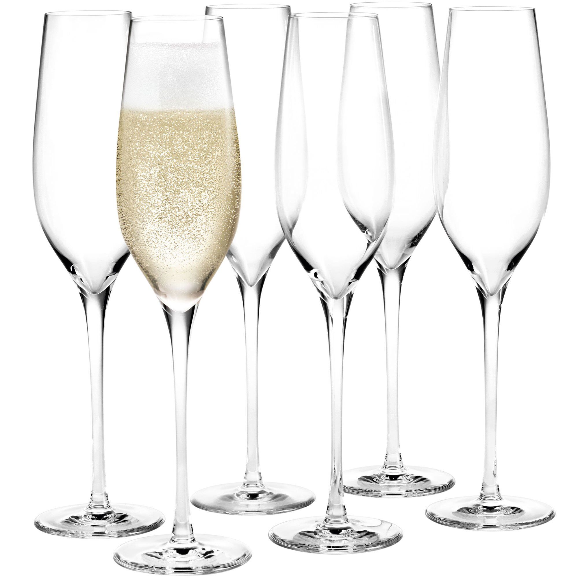 Holmegaard Cabernet champagneglass 29 cl 6-pakning Klar ​ ​