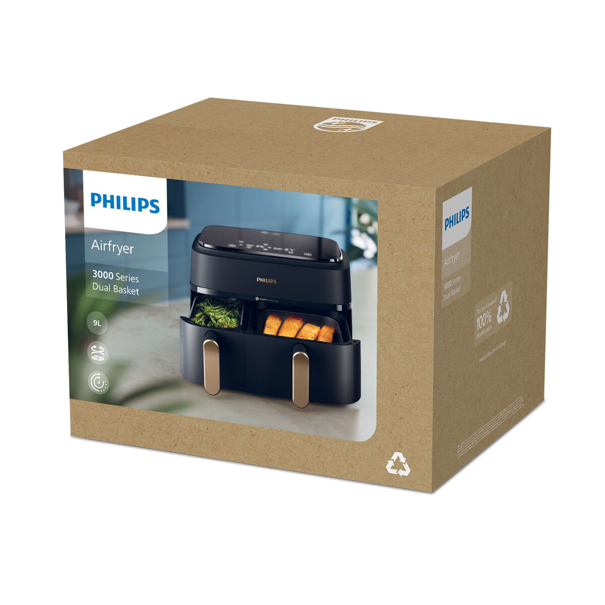 Philips NA352/00 Dual Basket Airfryer 3000 Series