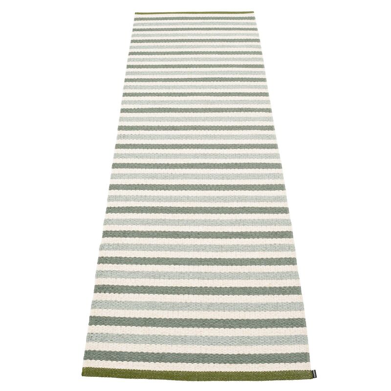 Teo gulvtæppe 70 cm x 240 cm, sage/army/vanilla