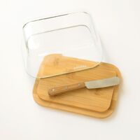 Smörfat och smörkniv, bambu