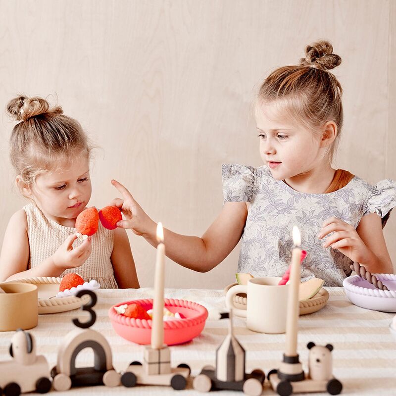 OYOY Mini Mellow børnebestik, mint/choko/blue