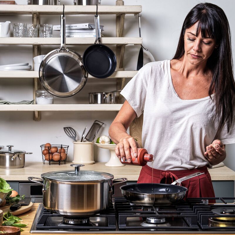 Stekepanne 24 cm, rustfritt stål