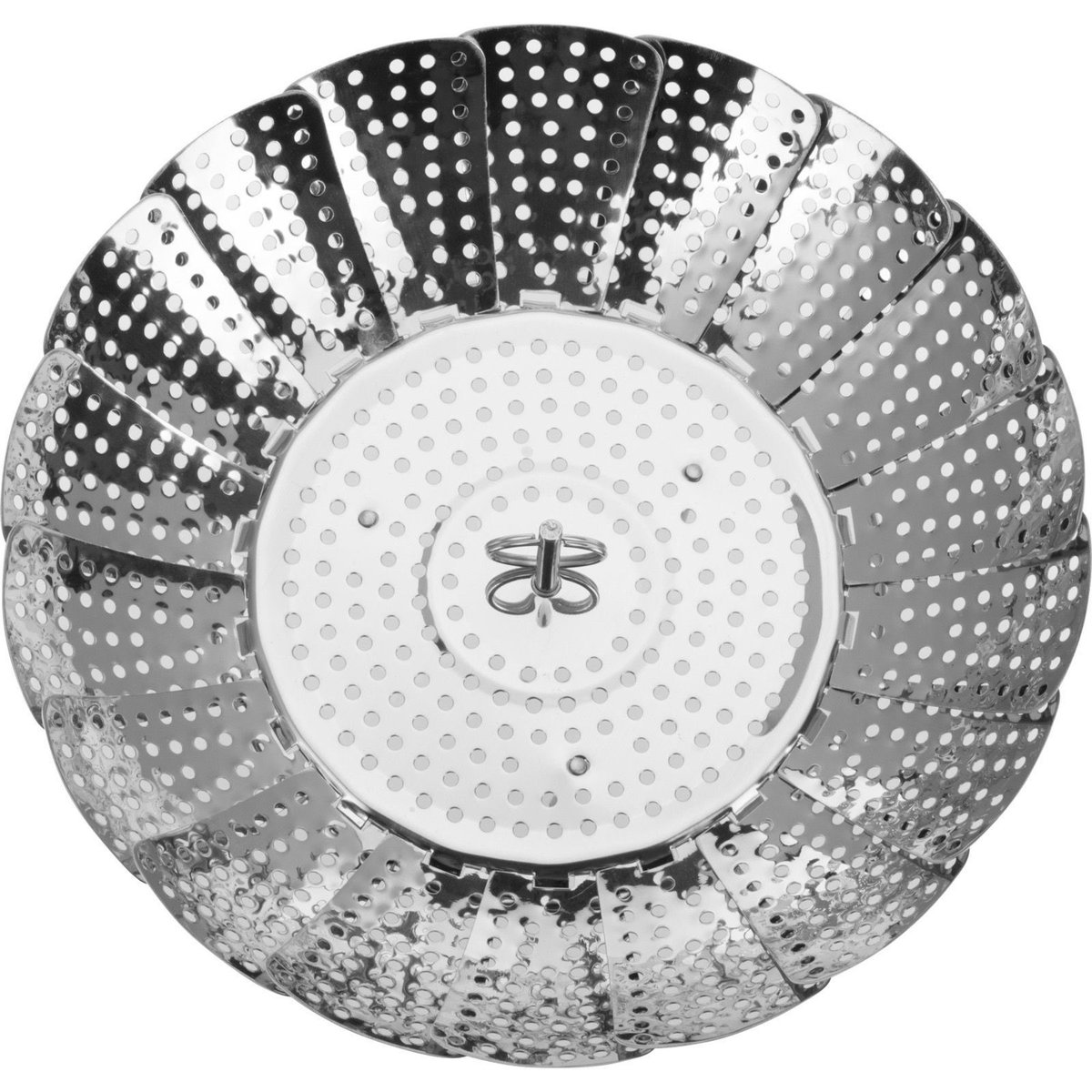 Justerbar ångkorg, 14-23 cm, rostfritt stål