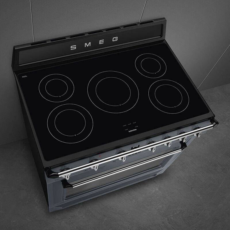 Induksjonskomfyr Victoria TR90IMGR 90 cm, grå