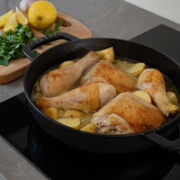 Combekk Lav gryde med låg Ø28 cm/5 liter, sort