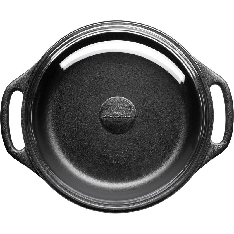 Rund Gryta 4 Liter Gjutjärn Glaslock