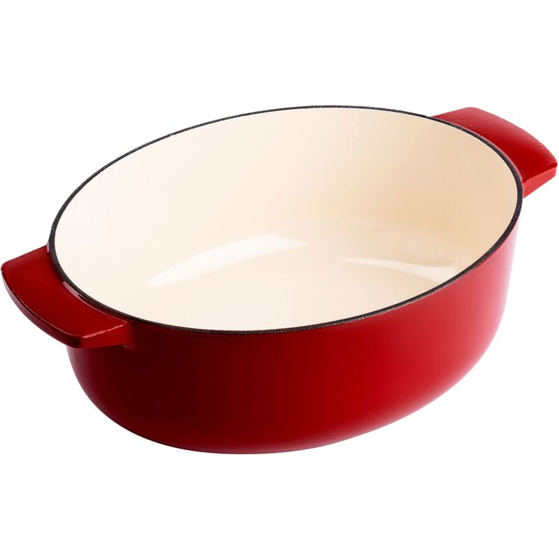 Støbejernsgryde oval 30 cm, 5,6 liter, empire red