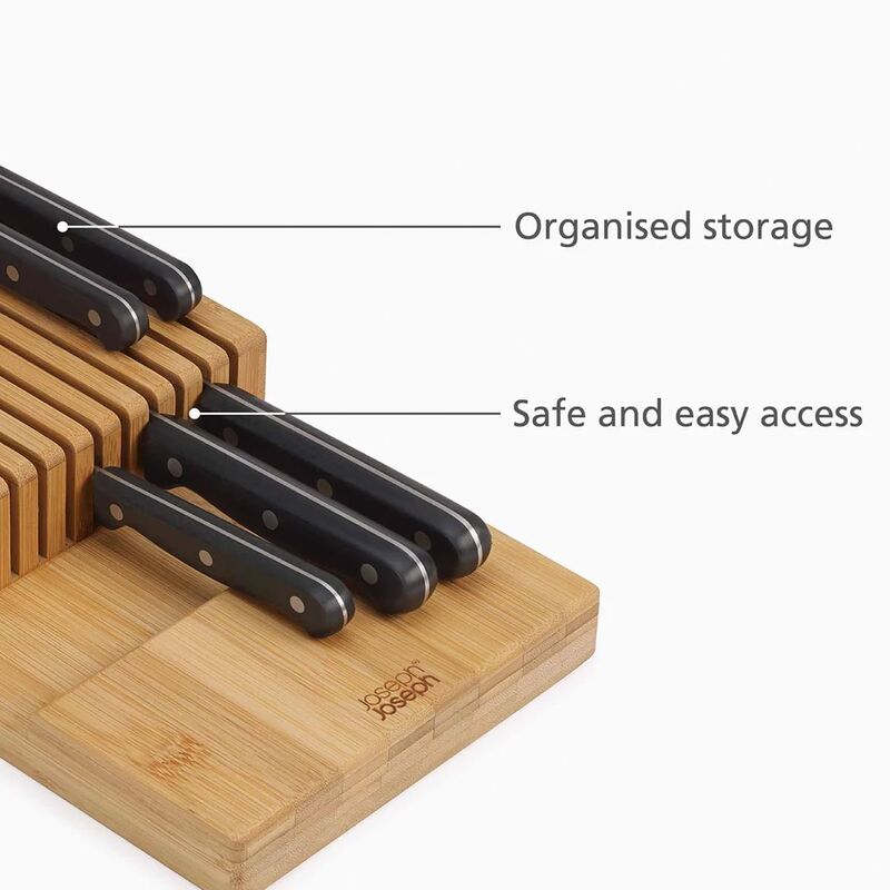 DrawerStore knivopbevaring til skuffe, bambus