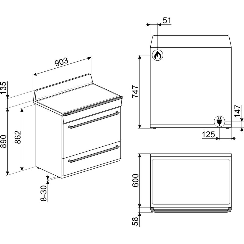Spis m. gashäll Dolce & Gabbana Mediterraneo TR90DGME9 90 cm