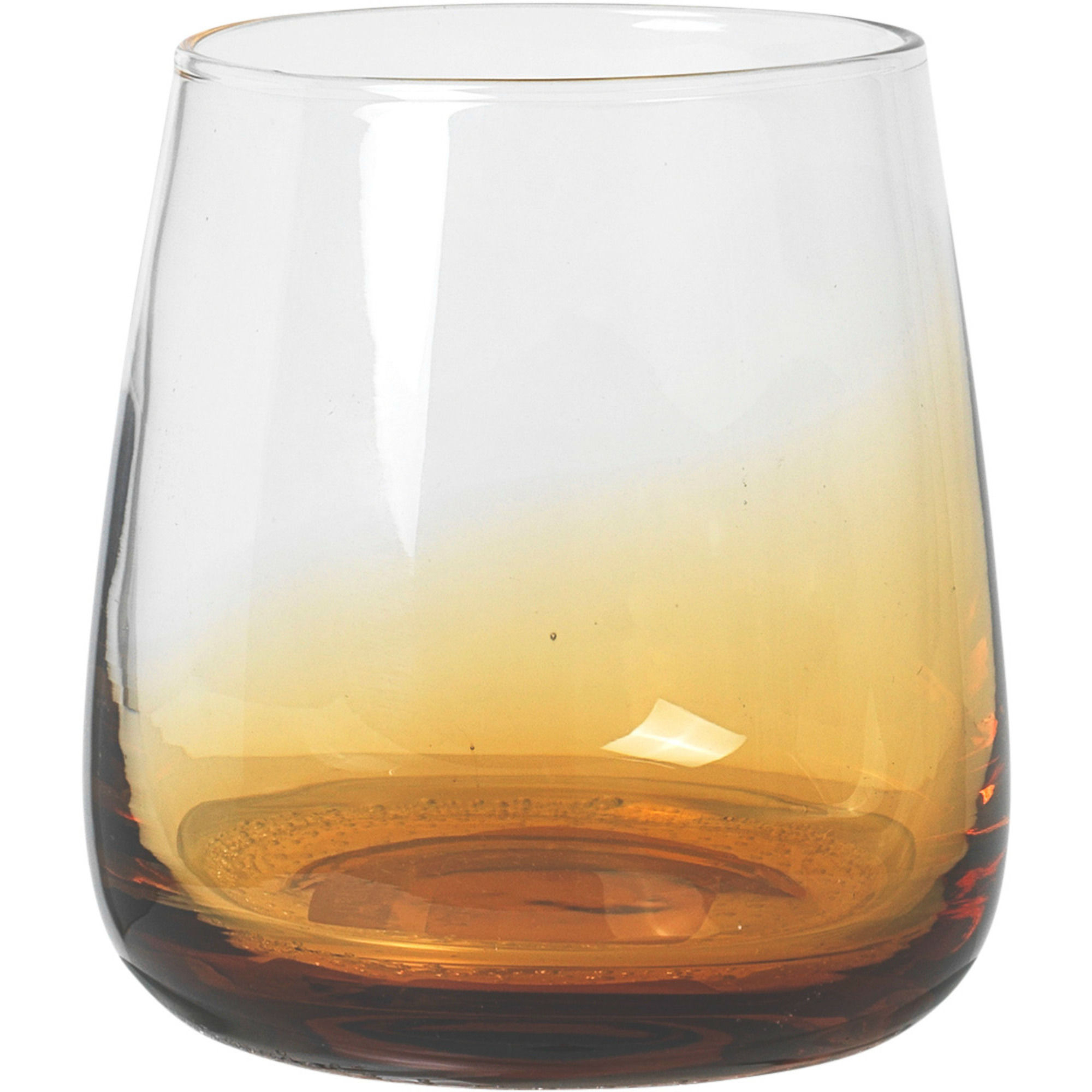 35 cl. Amber mundblæst drikkeglas