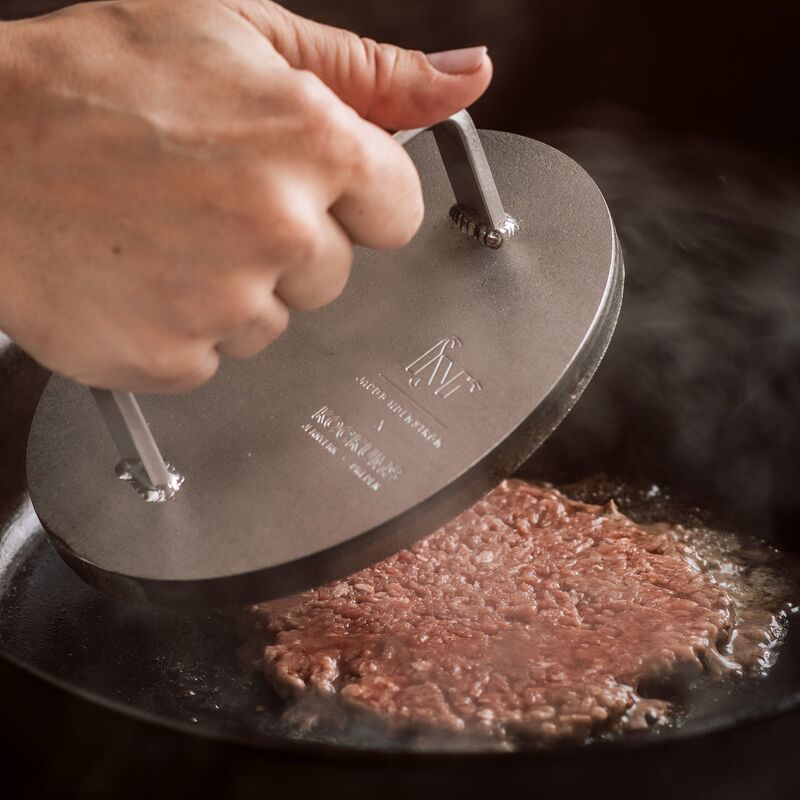 Grillpresse, rustfritt stål