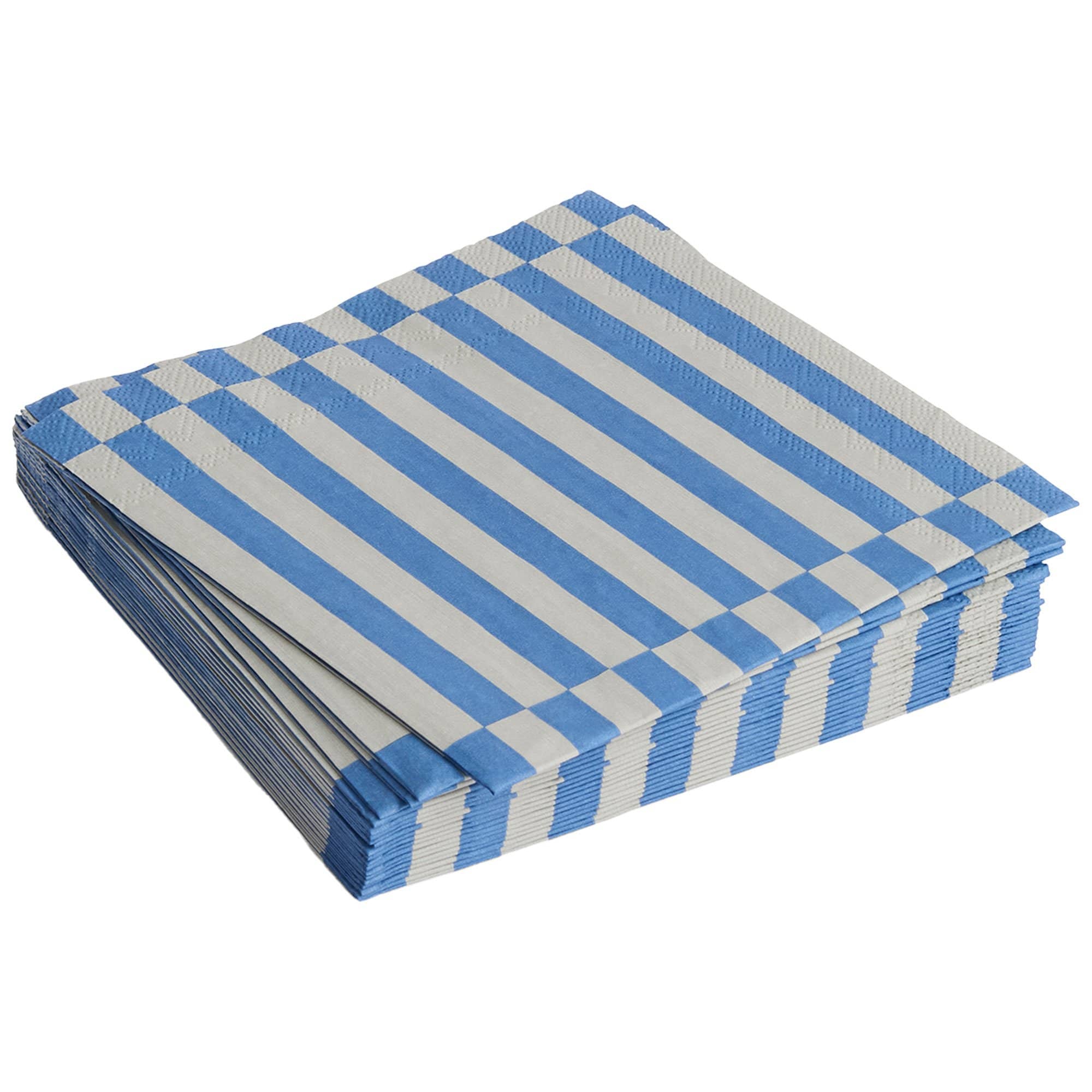 Produktfoto för HAY - Pattern Napkins - Servetter av tyg - Grey and Blue - Pillar Stripe / Set of 20 - Lunch - W33 x D33 cm