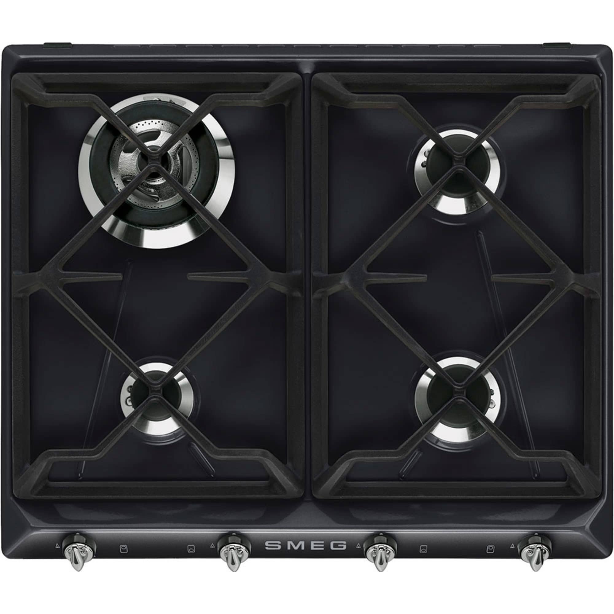 Produktfoto för Smeg 59,5 cm Victoria Design Gashäll, Svart