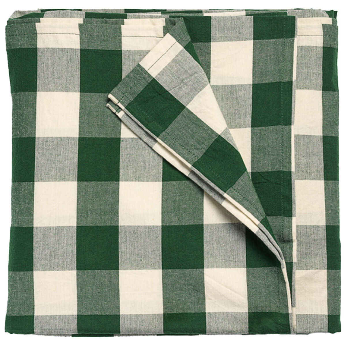 Elsa dug 145×145 cm, grøn/beige