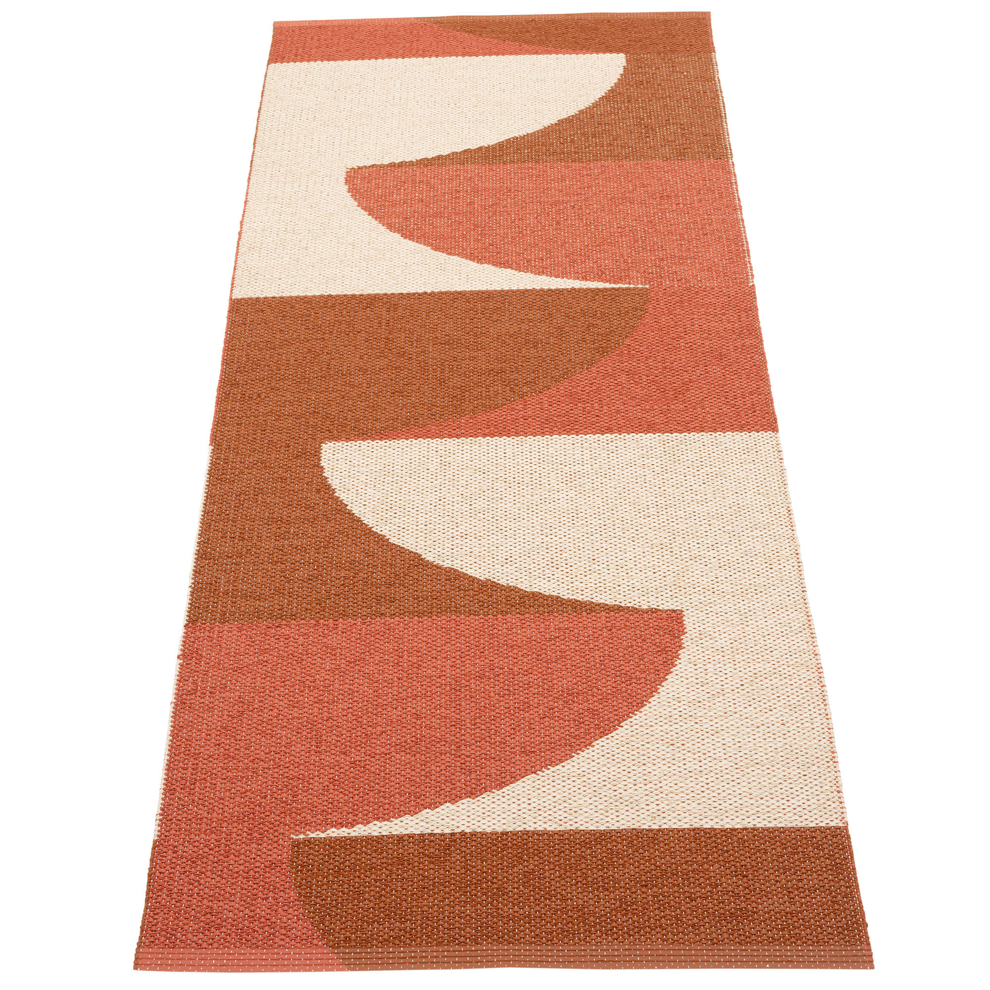 Pappelina Hill matto 70 × 180 cm, brick/rust/cream