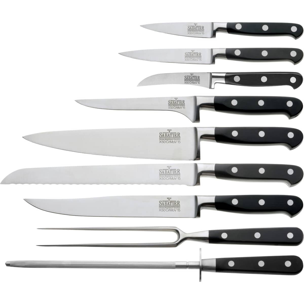 Origin knivset med knivblock, 9 delar