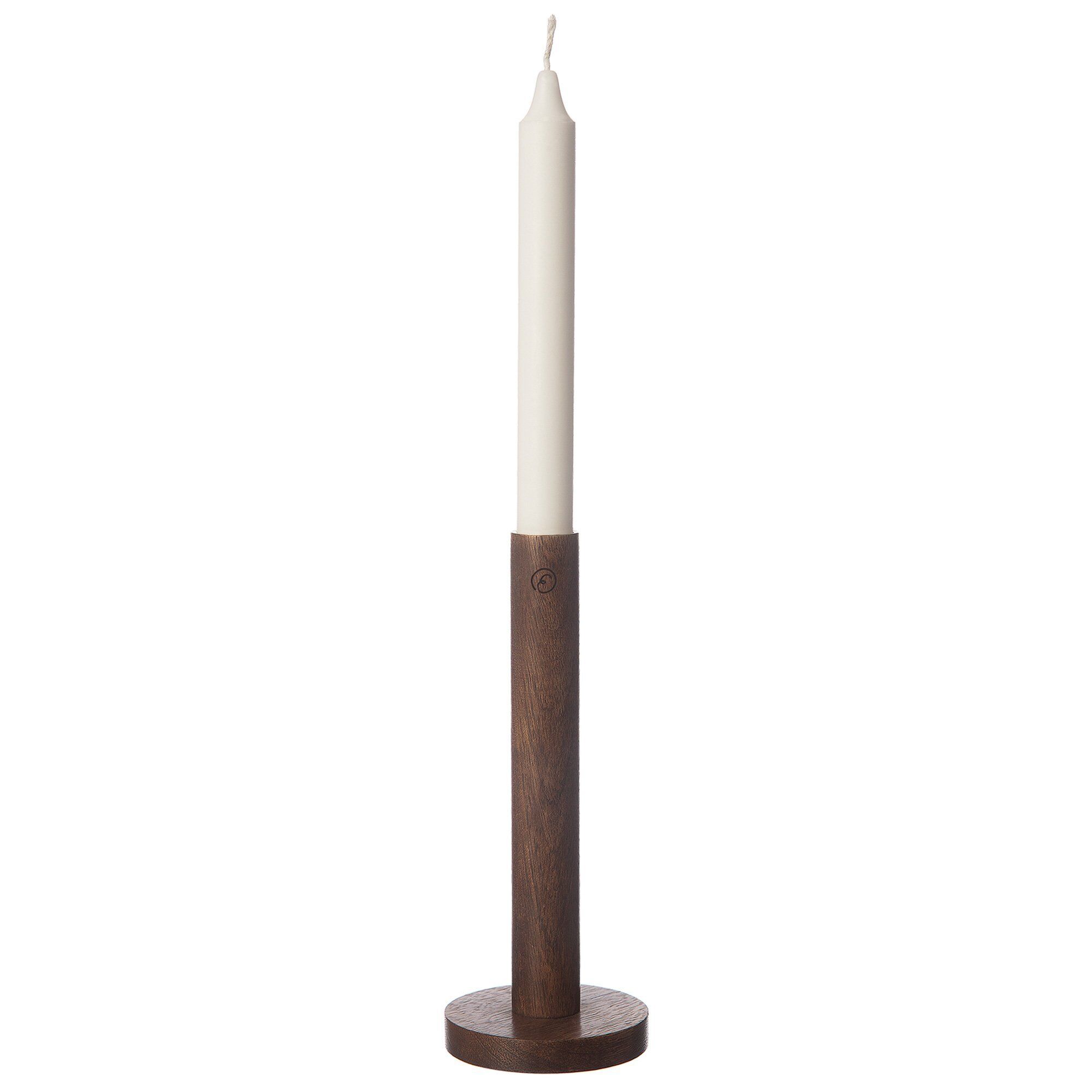 ERNST Ernst lysestake av tre 20 cm Mørkebrun