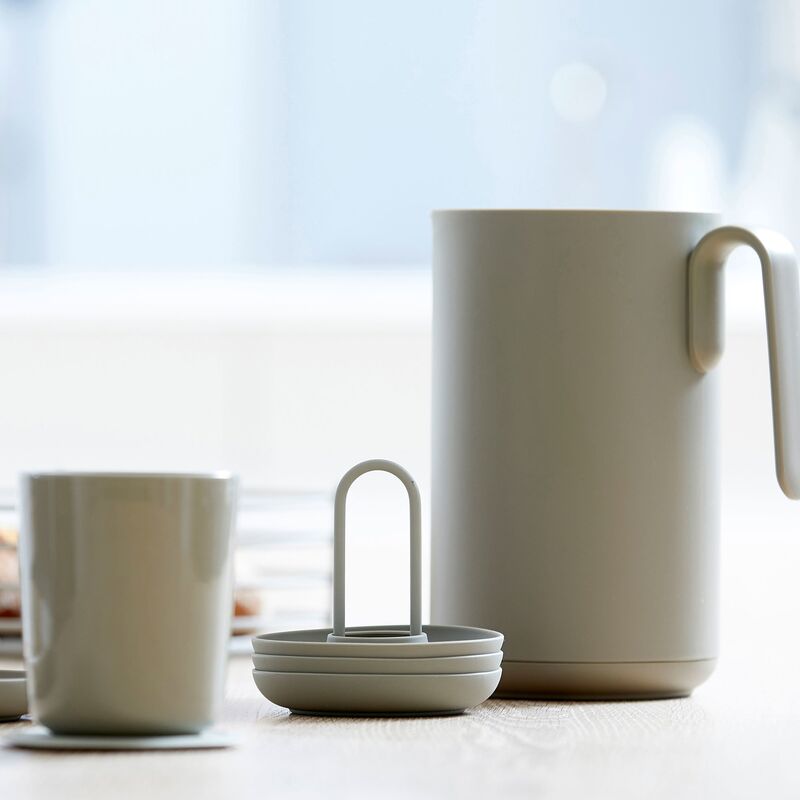 Eggekopp + holder 4 stk, natur