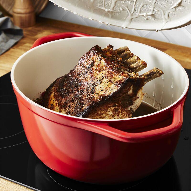 Air oval gryde, 5,7 liter, 30 cm, rød