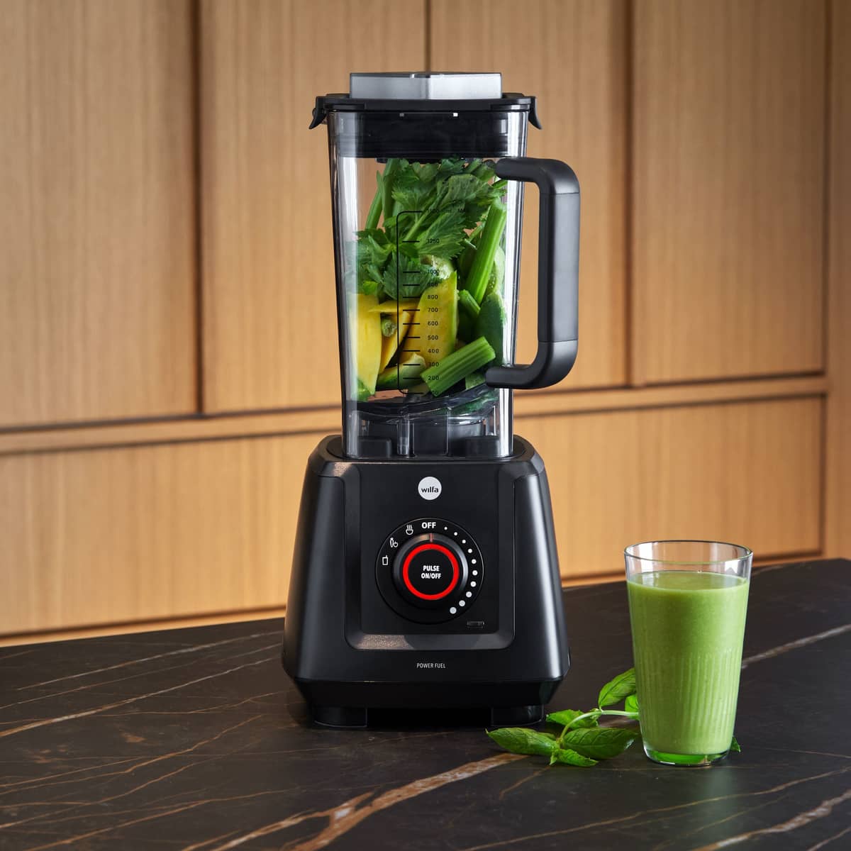 PowerFuel PB2B-1200 blender, mattsvart