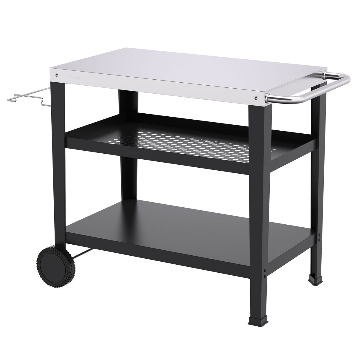 Vogn til stekebord med 4 brennere