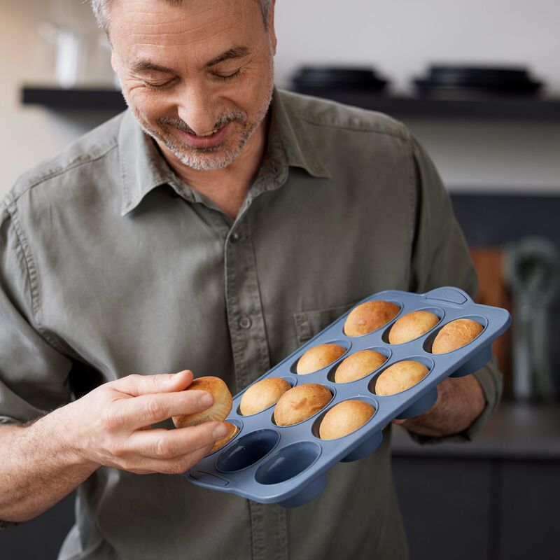 muffinsform 12 st, 33x24x4 cm, indigo