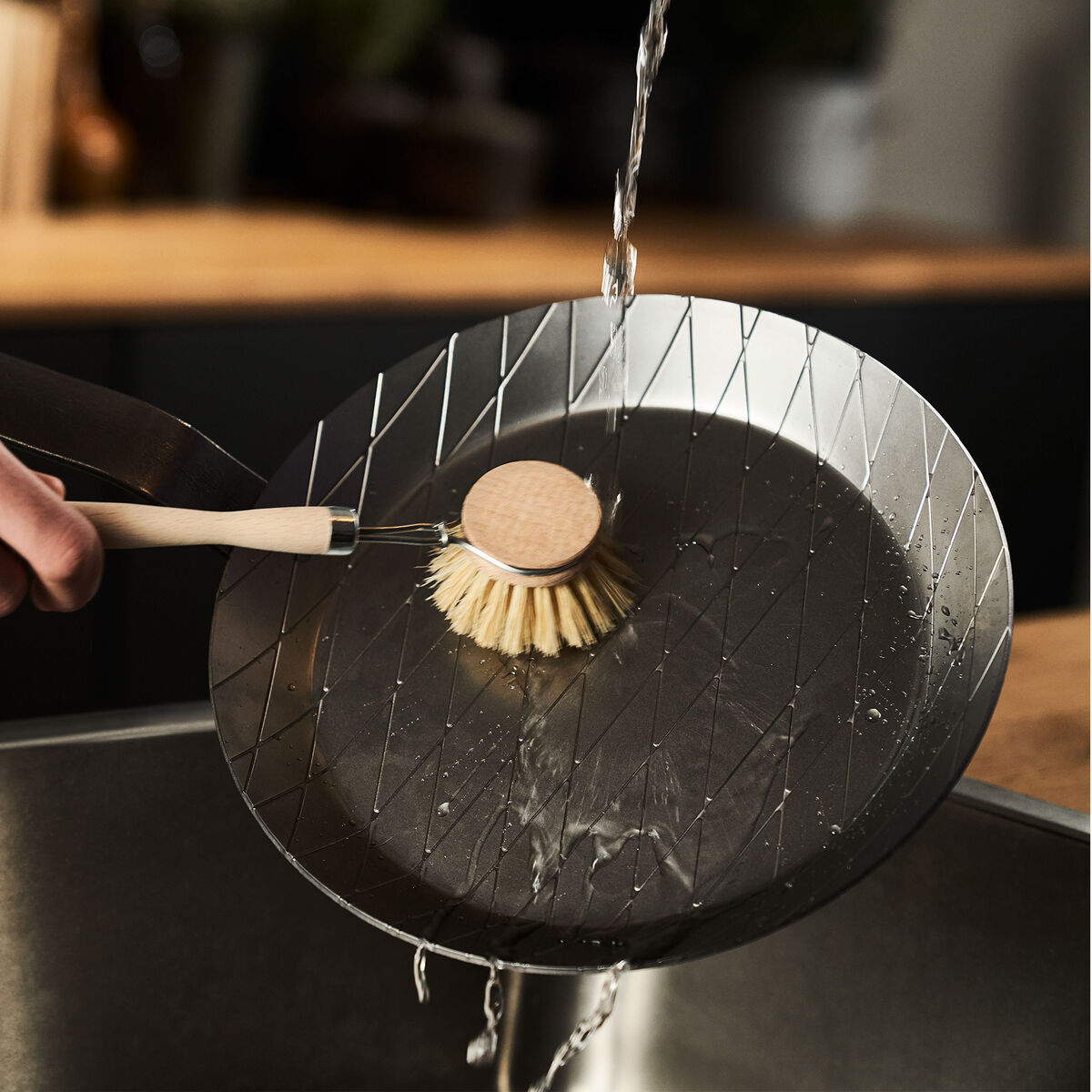 Forge stegepande/grillpande 24 cm, kulstofstål