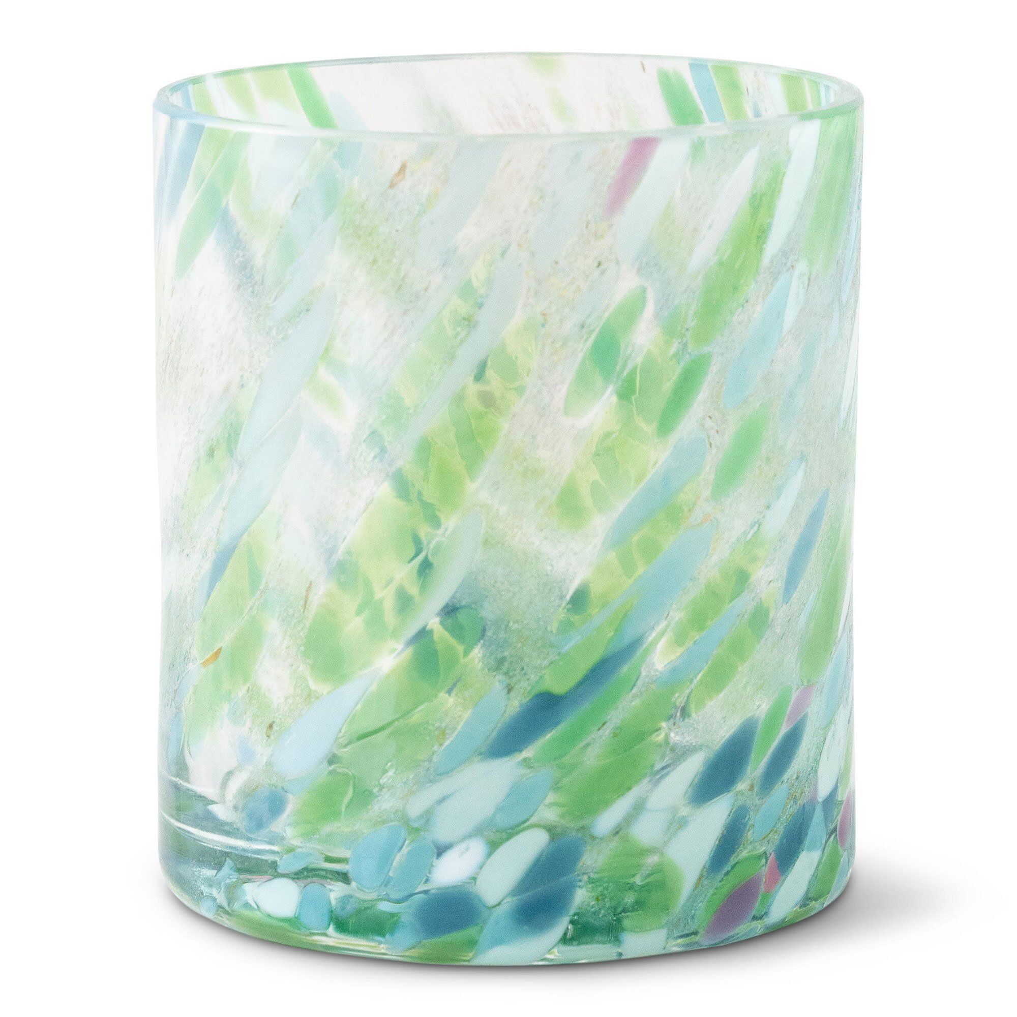 Magnor - Swirl drikkeglass/lykt 35 cl grønn multi